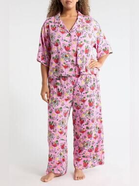 Printfresh Shrimp Cocktail Original Fit Satin Wildest Dreams Set Parlor Pink L